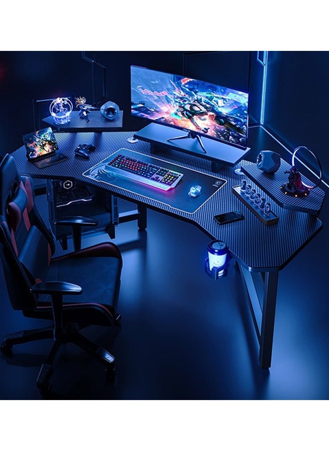 ZCM-HAPPY Aircraft Gaming Desk with Double-Sided Storage, Carbon Fiber Frame, Desktop Computer and Workbench Table 180 cm  - Image 1