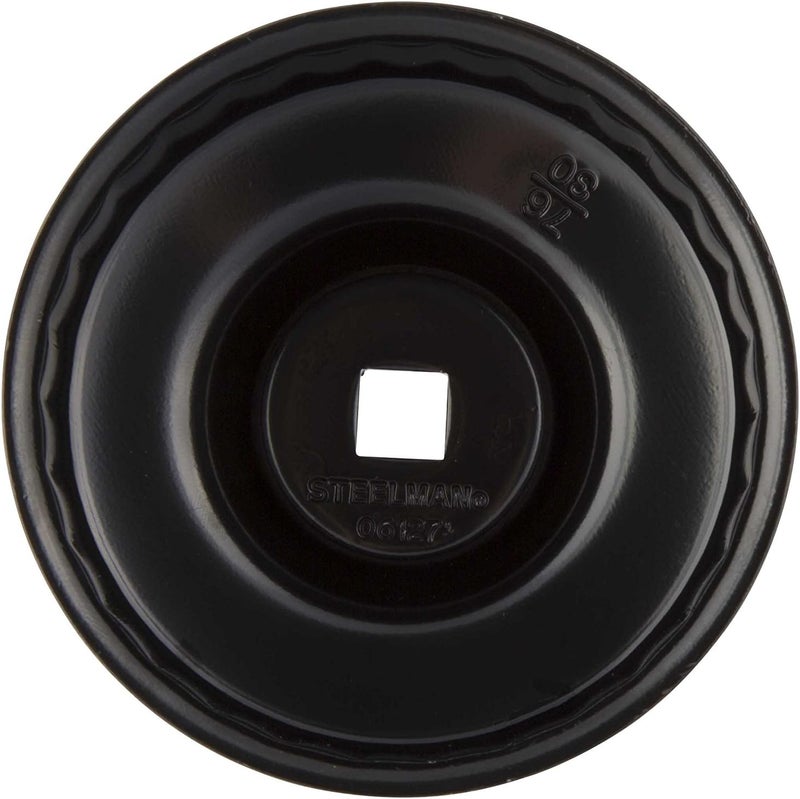 Steelman 76mm x 30 Flute Low Profile Oil Filter Cap Wrench Socket for Confined Screw-In Filters, 3/8-inch Drive, Durable Chrome Vanadium Steel - Image 3