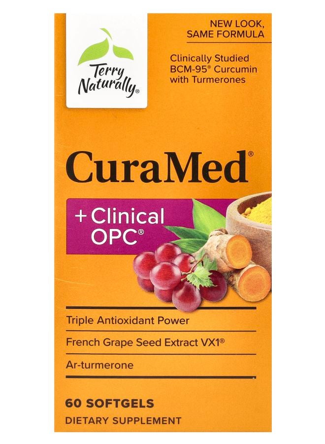 Terry Naturally CuraMed + Clinical OPC 60 Softgels - Image 1