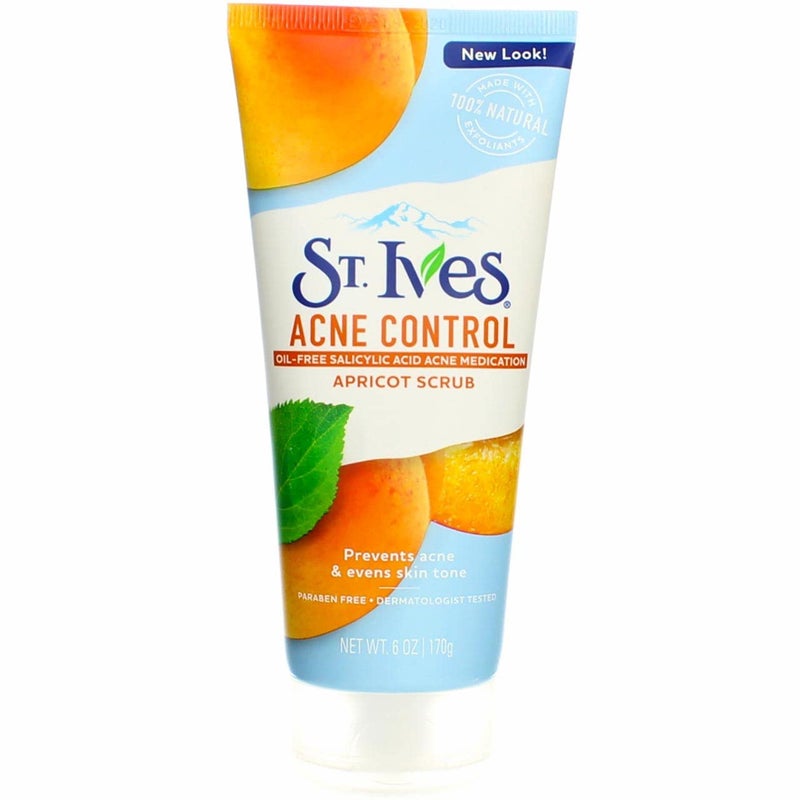 St. Ives Acne Control Medicated Apricot Scrub, 6 Oz (3 Pack) - Image 1