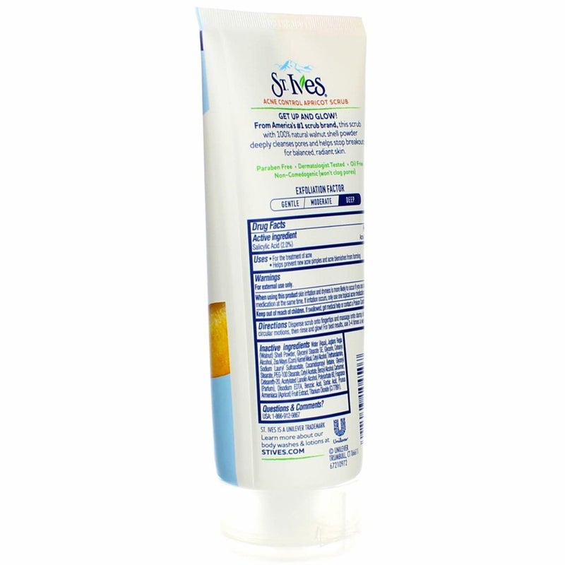 St. Ives Acne Control Medicated Apricot Scrub, 6 Oz (3 Pack) - Image 5
