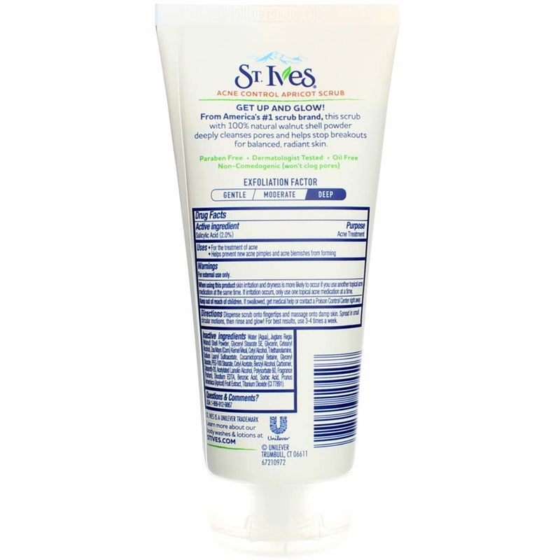 St. Ives Acne Control Medicated Apricot Scrub, 6 Oz (3 Pack) - Image 3