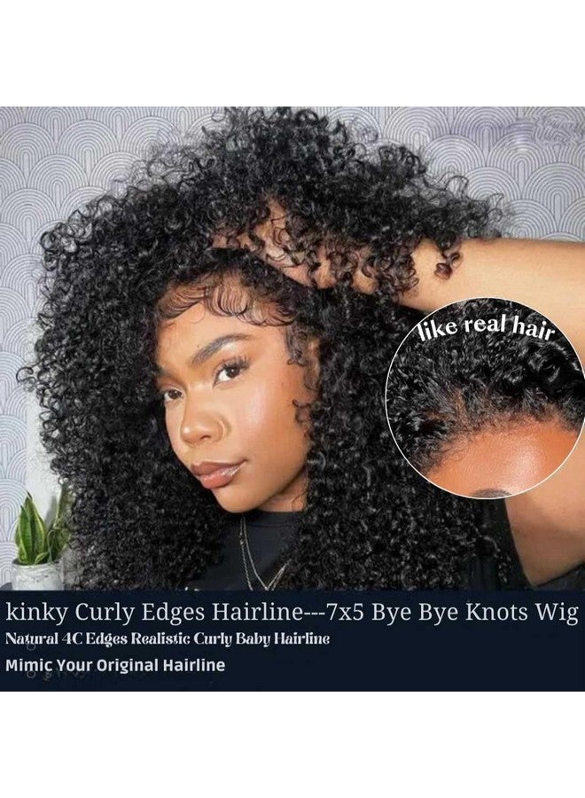بيوتي فوريفر باروكة شعر مستعار من Beauty Forever Bye Bye Knots مقاس 7×5، Pre Everything 4C، حواف مجعدة مجعدة، باروكة شعر مستعار بدون غراء مع عقد غير مرئية، باروكة شعر بشري من الدانتيل مقطوعة مسبقًا، كثافة 180%، لون طبيعي، 14 بوصة - Image 2