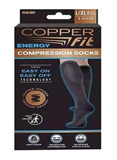 Copper Fit Copper Fit Unisex Compression Sock, Choose Size and Pairs (2, Large/X-Large), Black  - Image 5