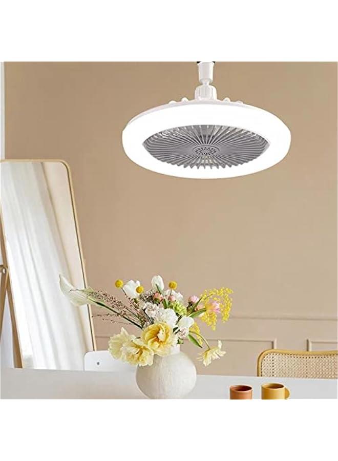 Enclosed Ceiling Fan with Light - Lighting Fan - Enclosed Ceiling Fan | Upgraded E27 Cooling Fan with Light,LED Low Profile Ceiling Fan E27 LED Fan Lamp for Garage,Tool Room and Store-Room - Image 3