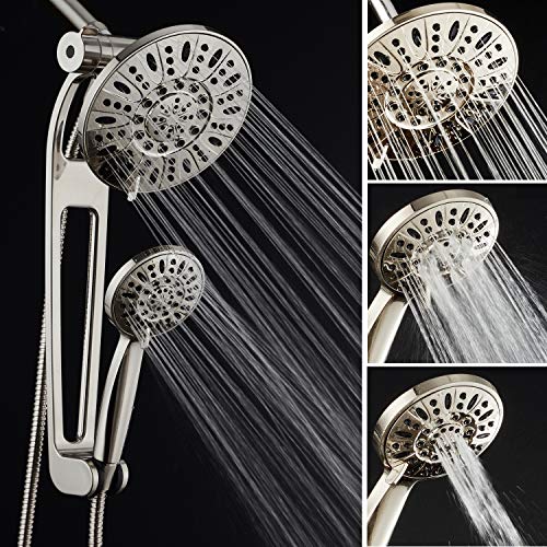AquaDance High-Pressure 48-Mode 3-Way Shower Spa Combo with Adjustable 18-Inch Extension Arm, Brushed Nickel - Image 2