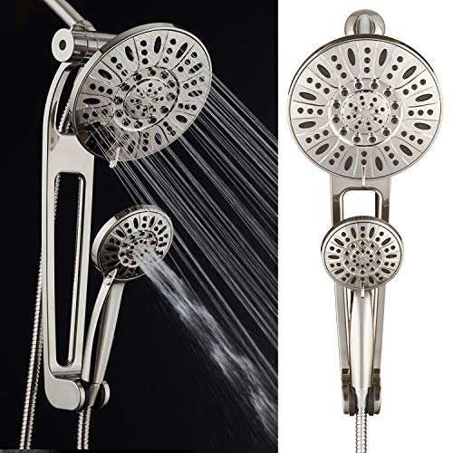 AquaDance High-Pressure 48-Mode 3-Way Shower Spa Combo with Adjustable 18-Inch Extension Arm, Brushed Nickel - Image 5