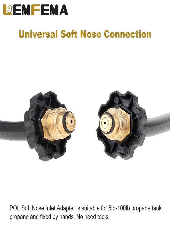 Lemfema Y-Splitter Dual Propane Tank Converter Hose Adapter, Two Way POL Inlet and POL/QCC1 Regulator Exit Connect to 5-100lbs Propane Tank for Heaters, Grills, Fire Pit, Turkey Fryer, Fireplaces - Image 5