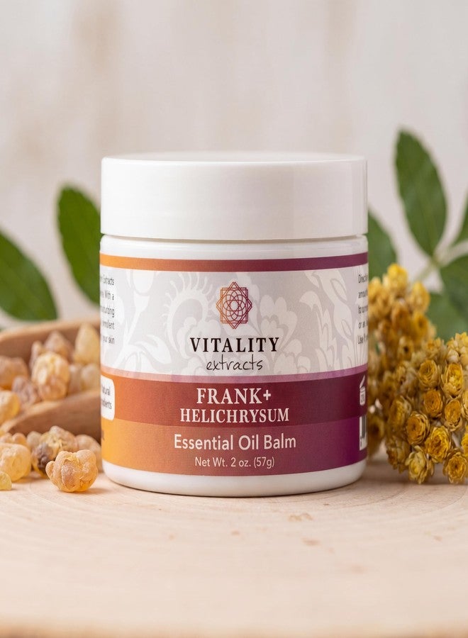 Vitality Extracts Frank+ Helichrysum Balm - 2oz, Frankincense Boswellia Serrata, Helichrysum Gymnocephalum, All-Natural Relief, Skin Soothing, Beeswax - Image 2