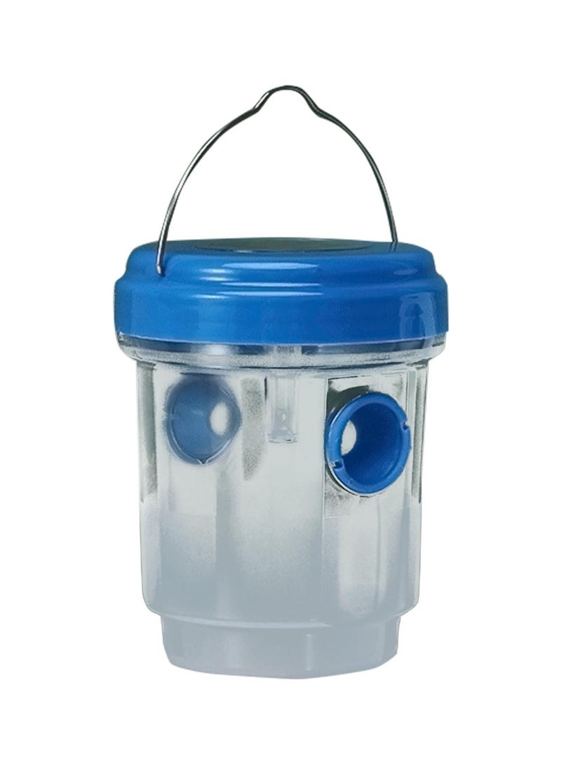 Kimaya - Wasp Carpenter Bee Trap for Outdoors Solar Powered with LED Light, Hanging Design Bee Trap Reusable Yellow Jacket, Hornet, Insect Traps for Patio, Yard,Garden Bee Catchers for Outside Blue (1PC) - Image 1