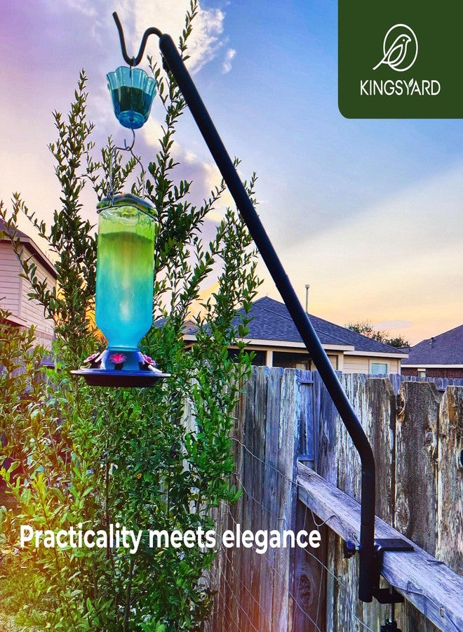 Kingsyard Heavy Duty Deck Railing Hooks Wall Mounted Bracket Deck Hook for Bird Feeders Balcony Planters Suet Baskets Lanterns Wind Chimes Hangers Outdoor - Image 2