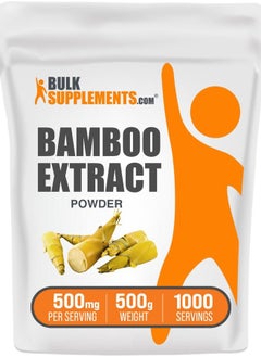 BULKSUPPLEMENTS.COM .com Bamboo Extract Powder - Silica Supplements, Bamboo Powder - Bamboo Supplement, Herbal & Gluten Free, 500mg per Serving, 500g (1.1 lbs) (Pack of 1)  - Image 1