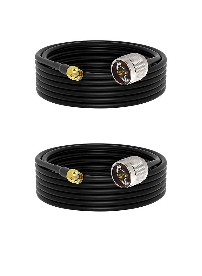 كابل هوائي RG58 SMA أسود 25 متر (2 قطعة) - Image 1