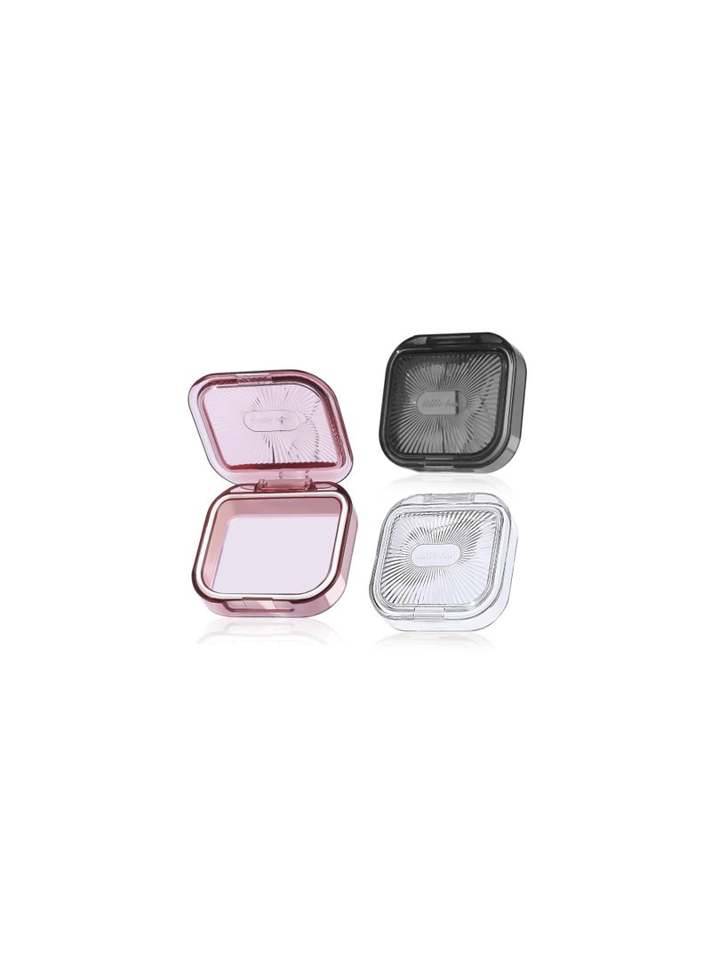 Set of 3 Slim Portable Retainer Cases - Creative Dustproof Mouth Guard Containers for Dental Braces, Oral Aligners, and Dentures - 3 x 2.8 inches, Ideal for Men and Women.  - Image 1