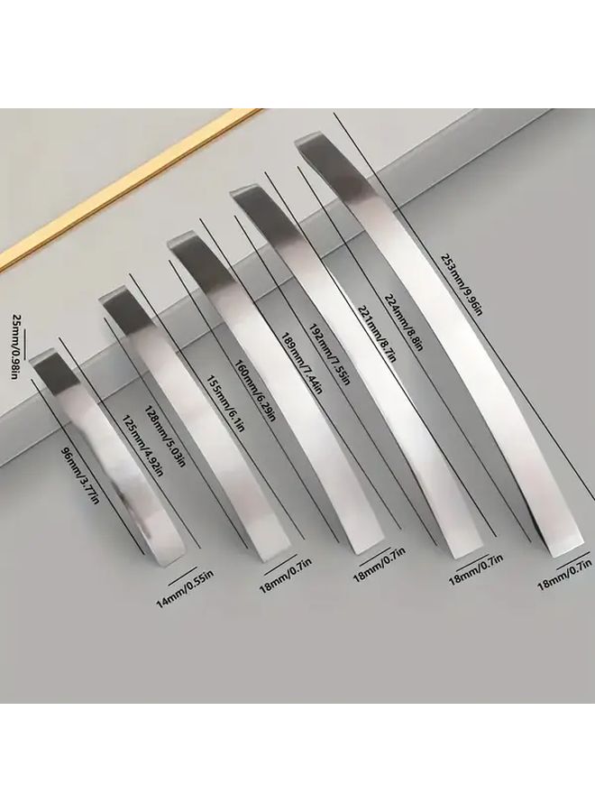 10pcs Polished Nickel Cabinet Handles 128mm Hole Distance Modern Drawer Pulls Wardrobe Door Hardware - Image 3
