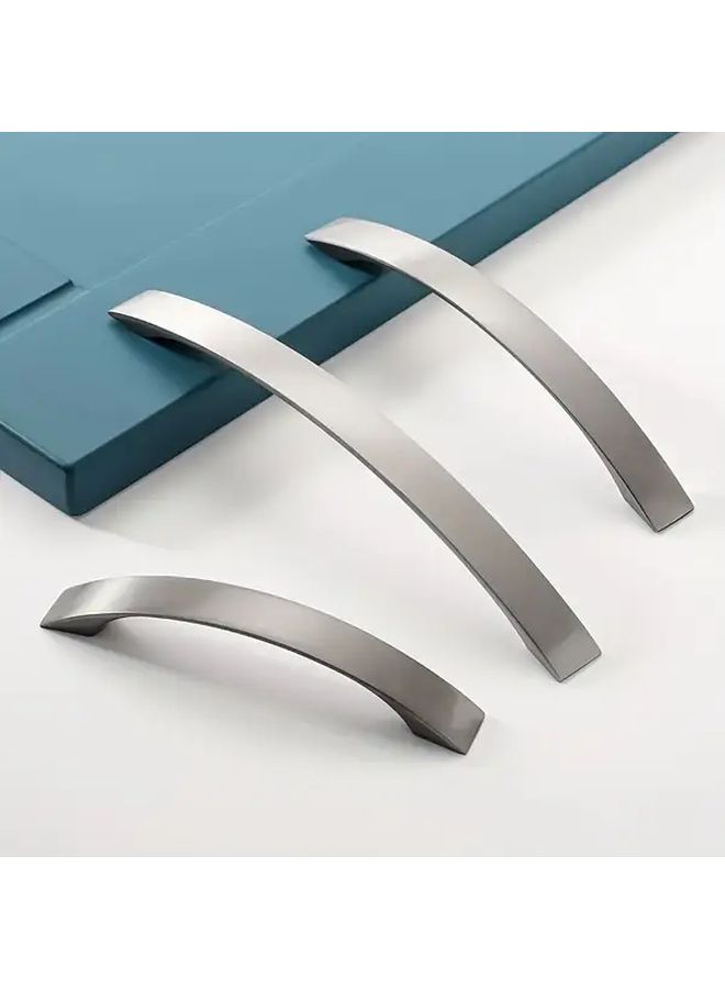 10pcs Polished Nickel Cabinet Handles 128mm Hole Distance Modern Drawer Pulls Wardrobe Door Hardware - Image 2