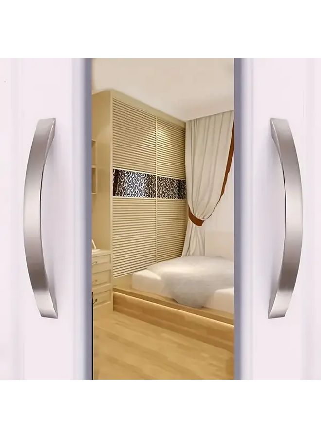 10pcs Polished Nickel Cabinet Handles 128mm Hole Distance Modern Drawer Pulls Wardrobe Door Hardware - Image 5