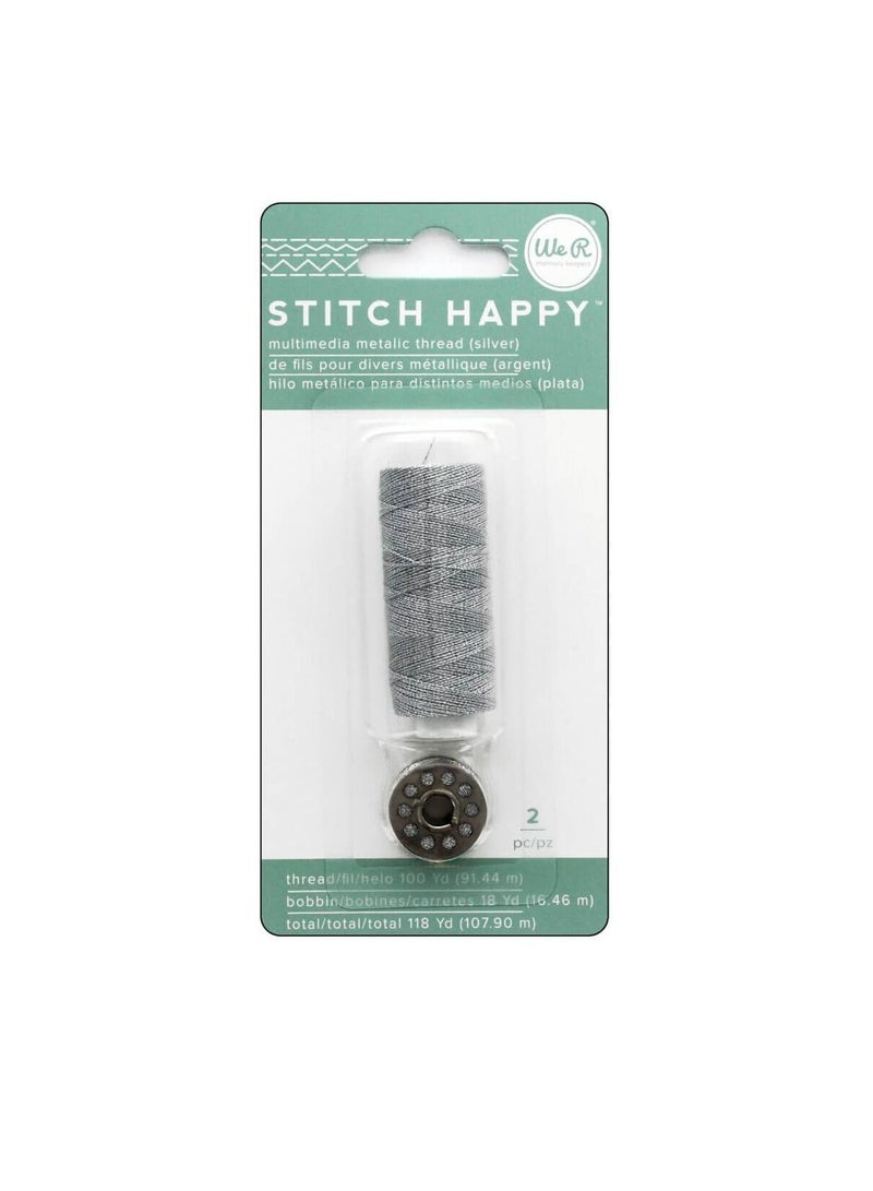 Stitch Happy Collection Thread Metallic Silver - Image 2