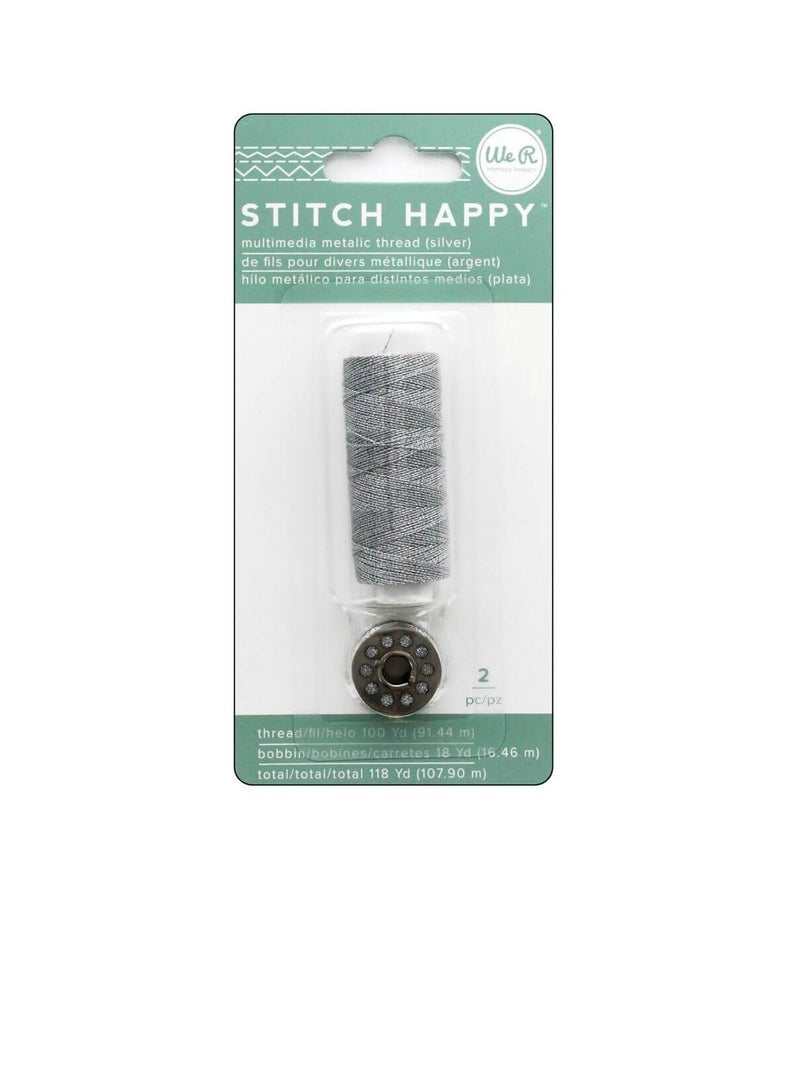 Stitch Happy Collection Thread Metallic Silver - Image 1
