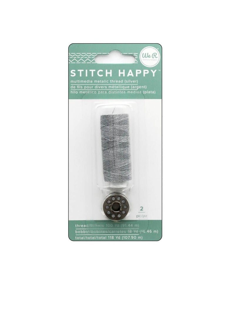 Stitch Happy Collection Thread Metallic Silver - Image 3