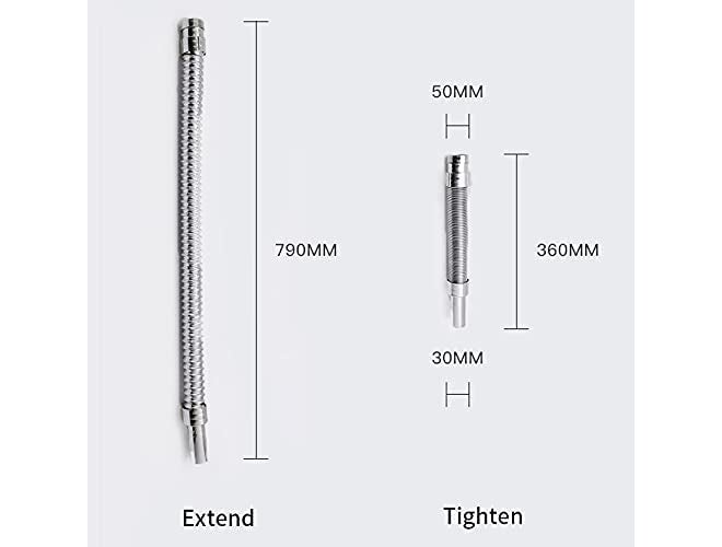 ZAP Chrome Waste Pipe 1 1/4 Inch Flexible PVC Hose for Wash Basin, Kitchen Sink & Bathroom | Heavy Duty CP Drain Hose Outlet Tube Connector | Leak-Proof, Rust-Free Water Outlet Pipe - Image 2