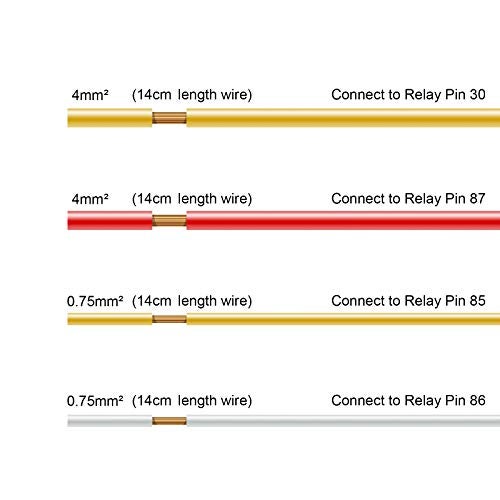 EHDIS 4-Pin Relay With Harness - Car Truck Motor Heavy Duty 80A 12V On/Off Normally Open SPST Socket Plug 4 Wire Automotive Model JD2912-1H-12VDC 80A 14VDC, Pack of 1 - Image 5