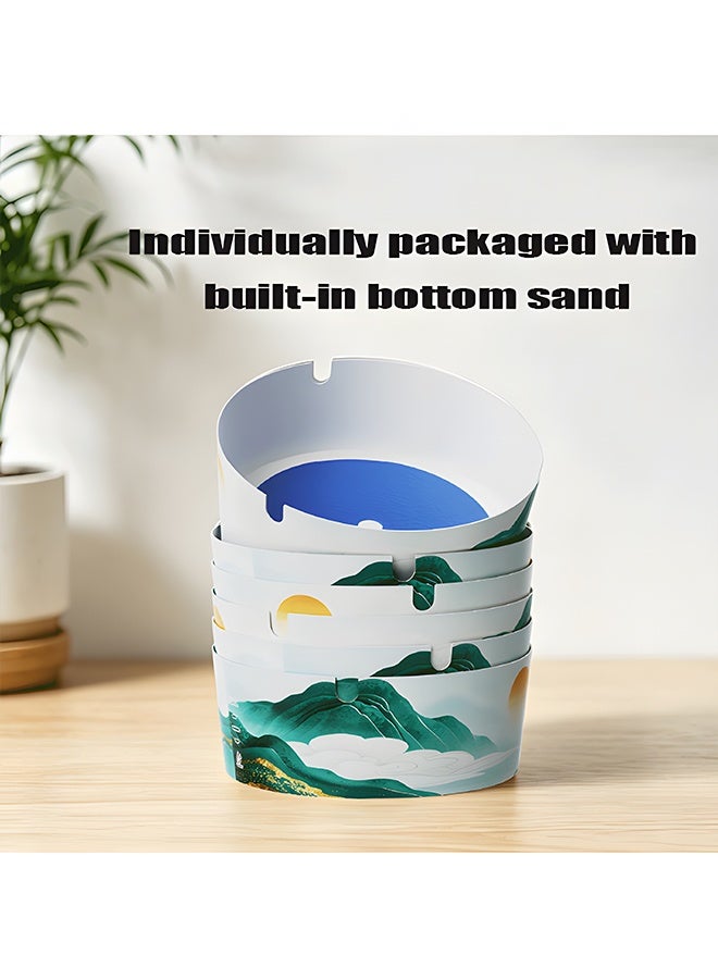 20 Pack Disposable Ashtrays for Smokers, Pre-filled Smoke-quenching Sand, Rapid Foaming, Smokeless Ash Holder with Sticky Balm, Portable Cigarette Ashtray for Home, Office, Patio, Outdoor Balcony - Image 4