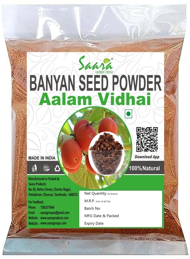 Saara HERBAL FRESH Aalam Vidhai Powder 450g | Banyan Seed Powder | Bargad | Ficus Bengalensis Powder Helps to treat diabetes,(Pack 4 x100g,Pack 1 x50g) - Image 1