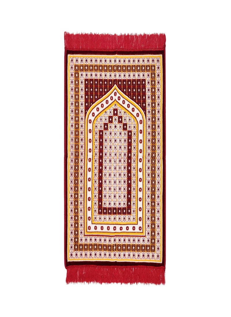 Raymond Raymond Home Prayer Mat Traditional Elegant prayer Rugs Janamaz Islamic Yarn Dyed Namaz Mat 650 GSM 4 MM Pile - (65 * 100 CM)  - Image 1