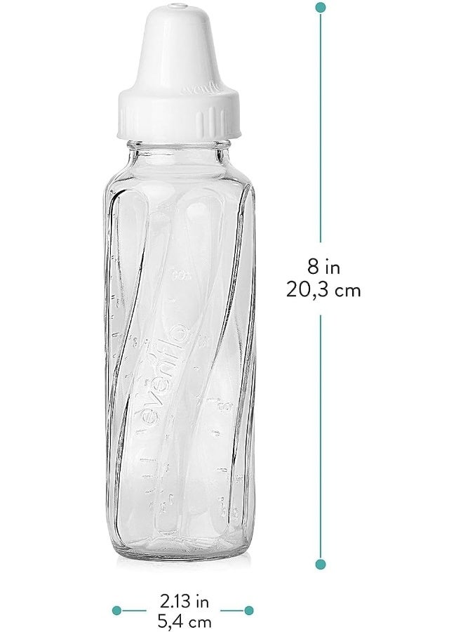 Evenflo Feeding Classic Glass Bottle, Twist Bottles, 8 Oz, 1-pack of 6 Bottles - Image 4