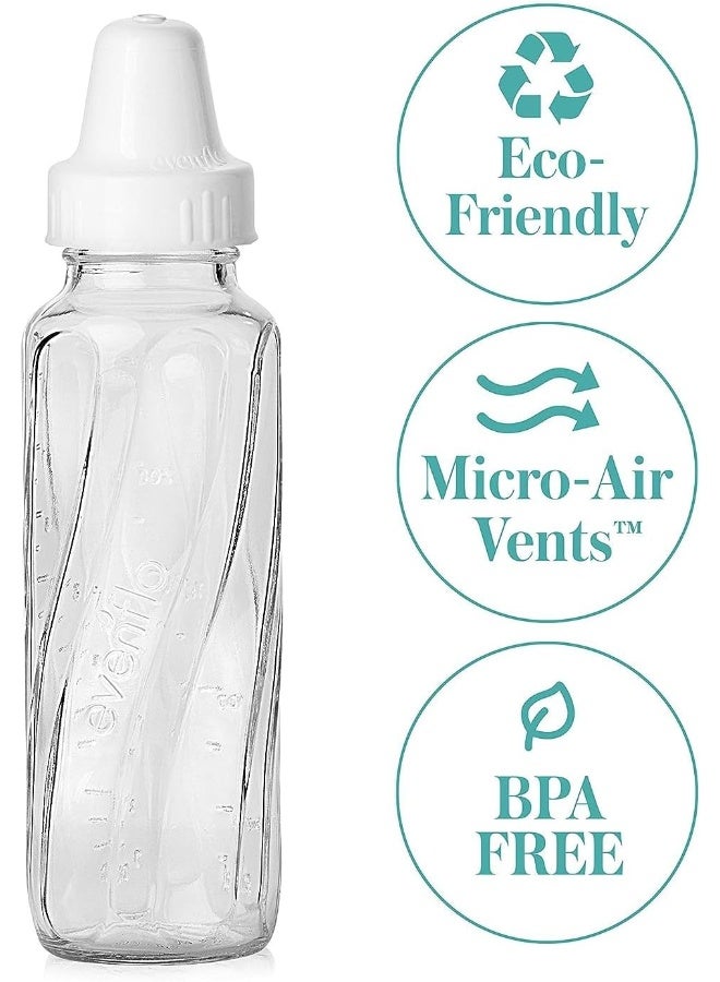 Evenflo Feeding Classic Glass Bottle, Twist Bottles, 8 Oz, 1-pack of 6 Bottles - Image 2
