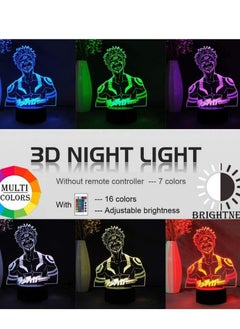 althiqahkey Anime Jujutsu Kaisen Ryomen Sukuna Figure 3D LED Night Light Manga Figure Desk Lamp Bedroom Decoration Lamp Home Decor Nightlight Birthday Gift for Kids Child Bedside Lamp  - Image 2