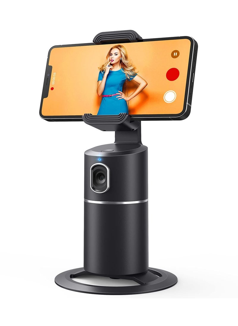 SYOSI - Auto Face Tracking Tripod, SYOSI 360° Rotation Phone Camera Mount, No App Required, Smart Shooting Phone Tracking Holder for Live Vlog Streaming Video, Rechargeable Battery-Black - Image 1