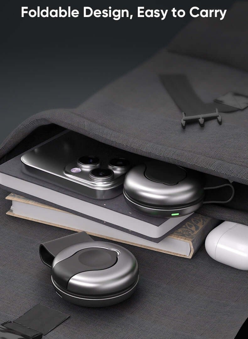 epicarma Qi2 Universal 3-in-1 Foldable Magnetic Wireless Charger 15W Phone + 5W AirPods + 3W Apple Watch – MagSafe Compatible for iPhone, Apple Watch, AirPods & Android Phones - Image 4