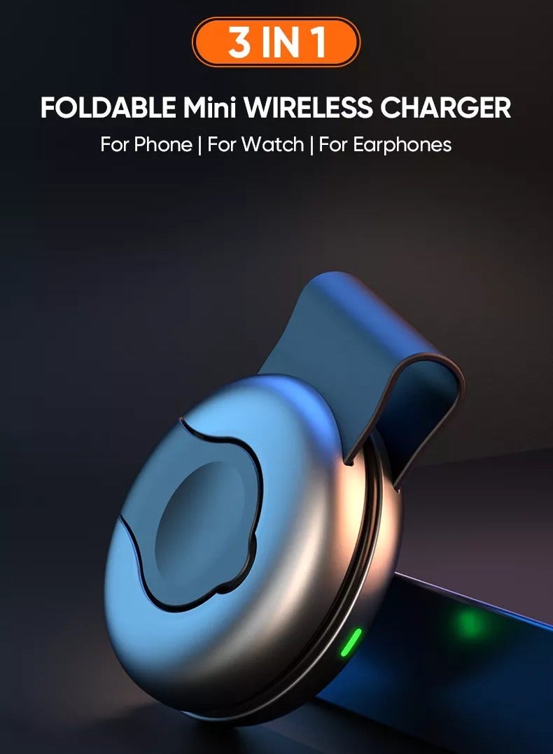 epicarma Qi2 Universal 3-in-1 Foldable Magnetic Wireless Charger 15W Phone + 5W AirPods + 3W Apple Watch – MagSafe Compatible for iPhone, Apple Watch, AirPods & Android Phones - Image 3