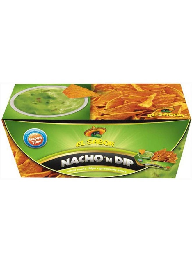 El Sabor Nacho N'Dip Guacamole 175G, Nacho Chips With Guacamole Dip For Snacking - Image 1