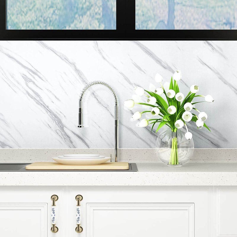 olpad 200x60 cm Granite GrayWhite Roll Kitchen countertop Cabinet Furniture is renovated Thick Waterproof PVC Removable Waterproof StainResistant - Image 4