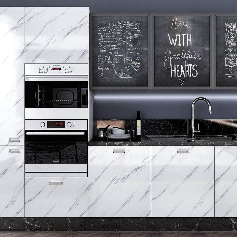 olpad 200x60 cm Granite GrayWhite Roll Kitchen countertop Cabinet Furniture is renovated Thick Waterproof PVC Removable Waterproof StainResistant - Image 3