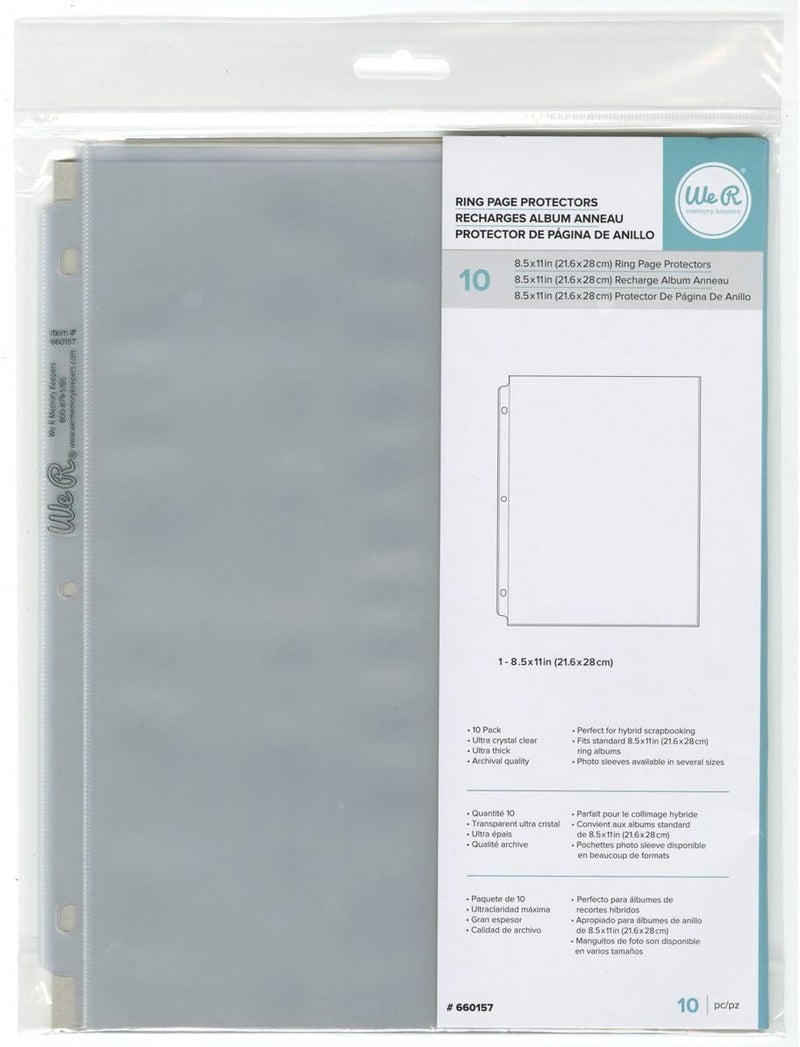 We R Memory Keepers 8.5 x 11 Inch 3-Ring Album Page Protectors - 10 Pack - Image 3