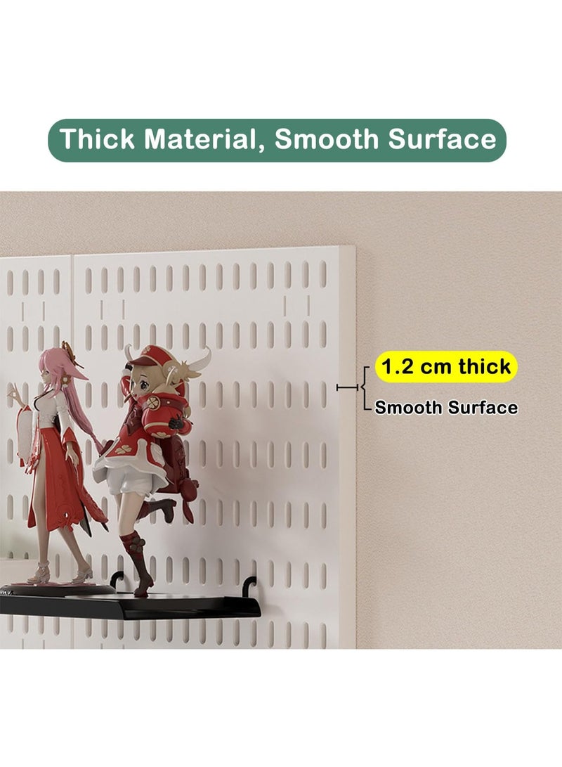 تابيت مجموعة ألواح التثبيت، منظم ألواح تثبيت جداري مع 3 ألواح تثبيت و17 ملحقًا، ألواح تثبيت وملحقات معلقة بشكل معياري لمنظم الحائط، مجموعات ألواح تثبيت للعرض للمنزل (أبيض) - Image 5