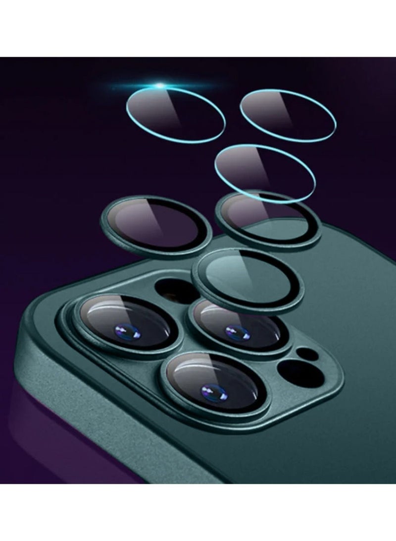 Techie AG Forested Matte Glass Silicon Real Feel Case with Integrated Camera Lens Film - Full Protection and Dust Proof – Cangling Green for Apple iPhone 14 Pro - Image 3