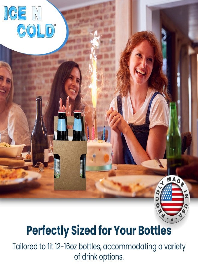 ICE N COLD 4pk Cardboard Carrier (Kraft-Die, 50ct) | Holds 4pk 12oz Bottles | FAST SAME DAY SHIPPING… - Image 5