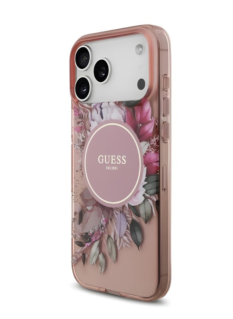 GUESS Protective Case with Harmonious Circular Floral Design, Compatible with MagSafe Technology Compatible with iPhone 17 Pro Max - Image 2