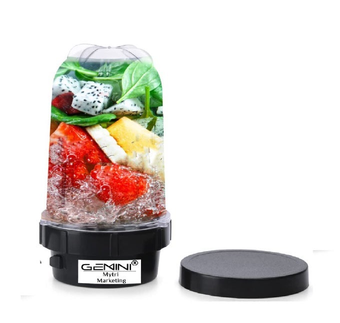 BULLET JAR FOR MIXER GRINDER LARGE SET OF 1 530 ML ABS TRANSPARENT JUICER JAR BLACK NMA104