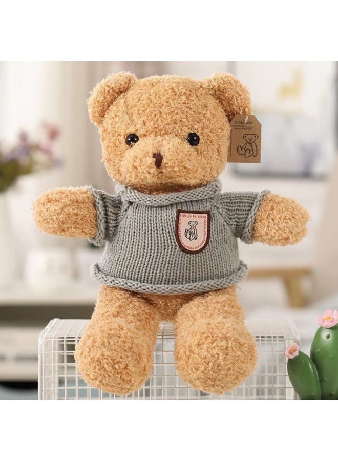 Claw Machine Dolls Toy/plushie For Kids Adults - Fun Arcade Game Play - Soft Stuffed Animal Toy Various Colors Available-Specifications:Shallow Seaweed Gray Sweater Bear-Color:70cm - Image 1