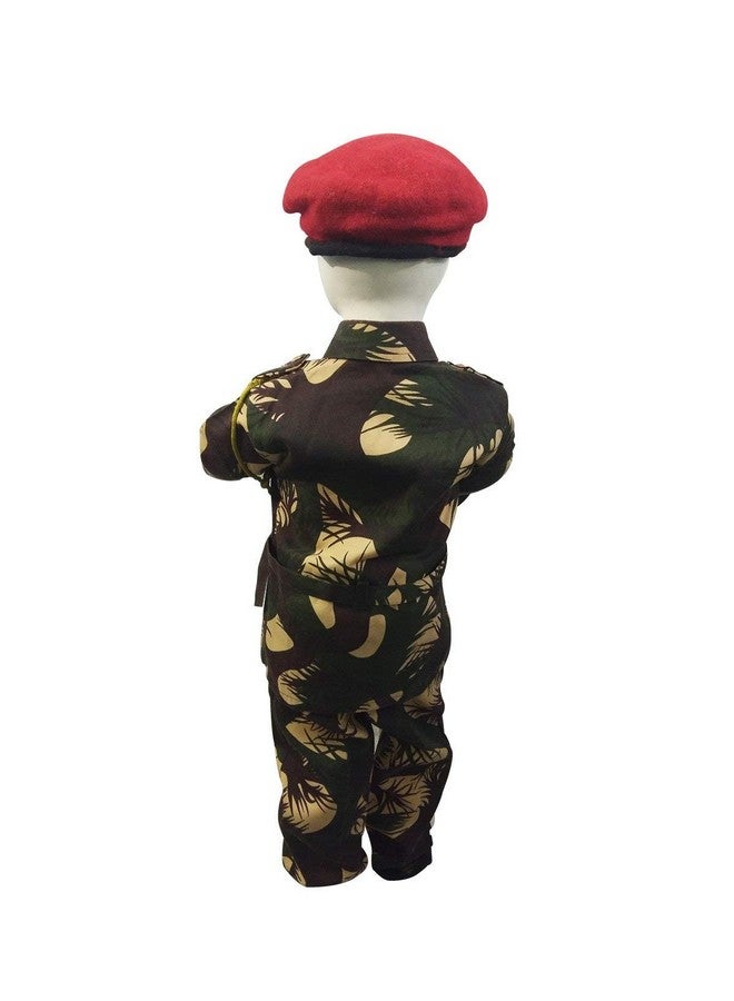 BookMyCostume BookMyCostume Pakistani Military Special Force Commandos Lookalike Enemy Kids Fancy Dress Costume With Beard 10-11 years - Image 3