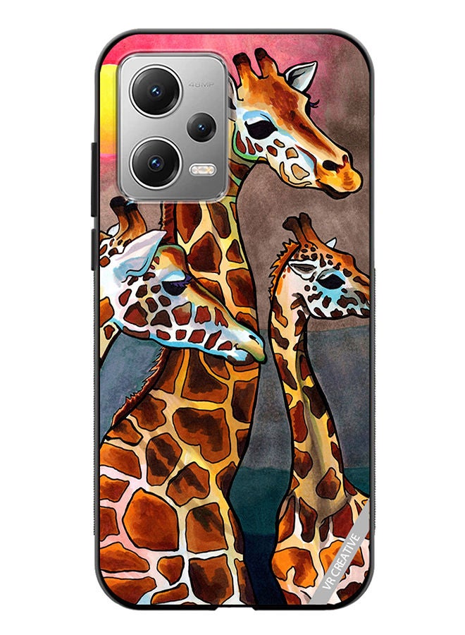 VR CREATIVE Protective Case Cover For Xiaomi Redmi Note 12 Giraffe Design Multicolour - Image 1