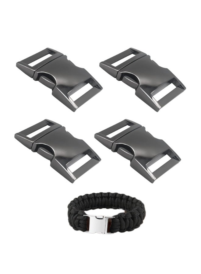 4 Pcs Quick Side Release Clips Metal Buckles for Straps Webbing Paracord Bracelet Dog Collar Backpack Belt - Image 1