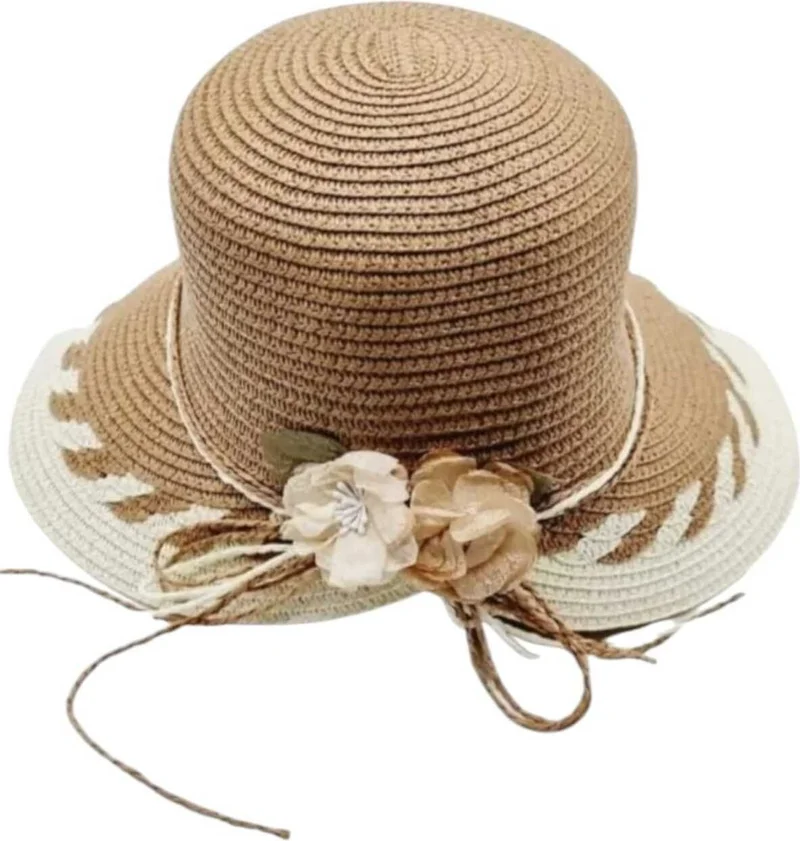 Tezzgelsin Women's Organic Straw Summer Cloche Hat