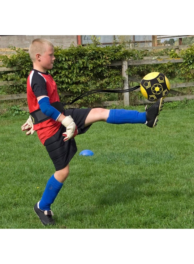 Soccer Trainer Football Kick Training Aids Hands-Free Adjustable Solo Practice Equipment with Adjustable Belt Elastic Rope Fits Ball 3, 4, and 5 - Image 3